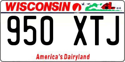 WI license plate 950XTJ