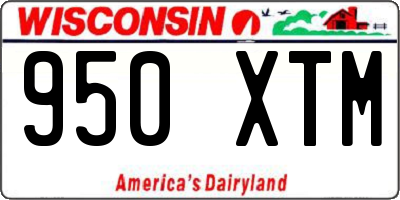 WI license plate 950XTM