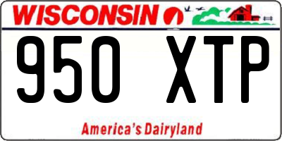WI license plate 950XTP
