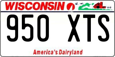 WI license plate 950XTS