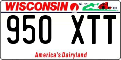 WI license plate 950XTT