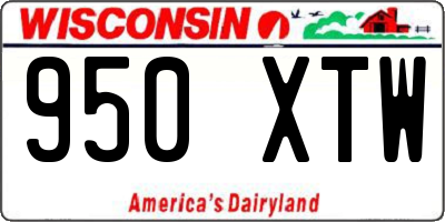 WI license plate 950XTW