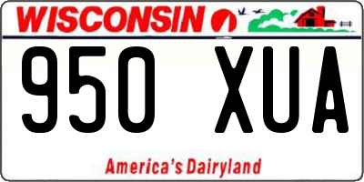 WI license plate 950XUA