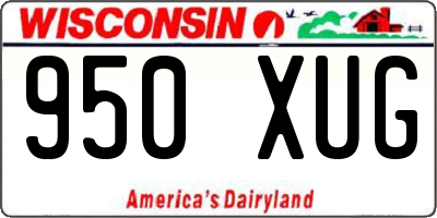WI license plate 950XUG