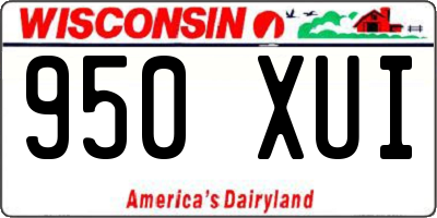 WI license plate 950XUI
