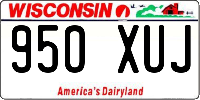 WI license plate 950XUJ