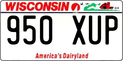 WI license plate 950XUP