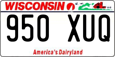WI license plate 950XUQ