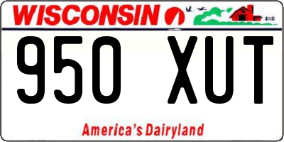 WI license plate 950XUT