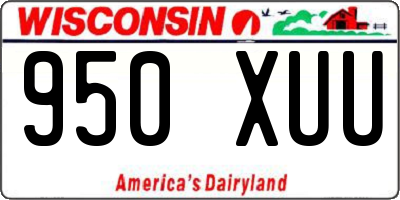 WI license plate 950XUU