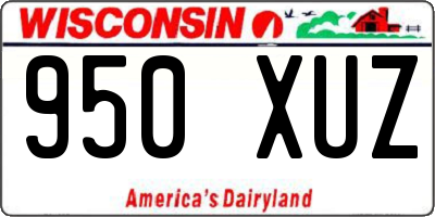 WI license plate 950XUZ