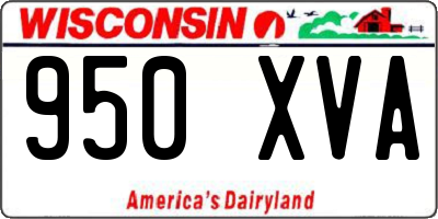WI license plate 950XVA
