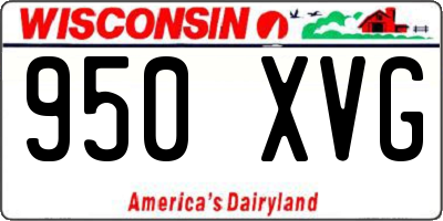 WI license plate 950XVG