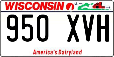 WI license plate 950XVH