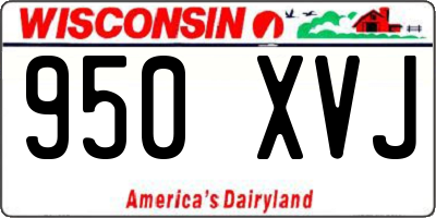 WI license plate 950XVJ