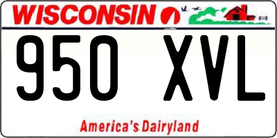 WI license plate 950XVL