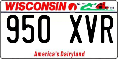 WI license plate 950XVR