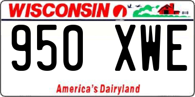 WI license plate 950XWE