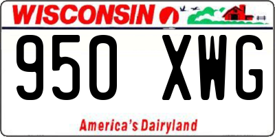 WI license plate 950XWG