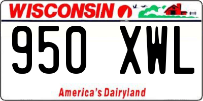 WI license plate 950XWL