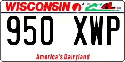 WI license plate 950XWP