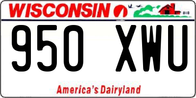 WI license plate 950XWU