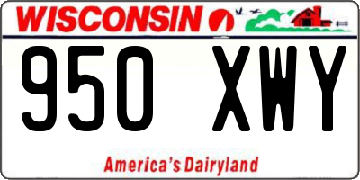 WI license plate 950XWY