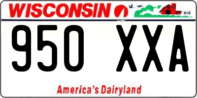 WI license plate 950XXA