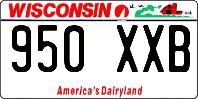 WI license plate 950XXB