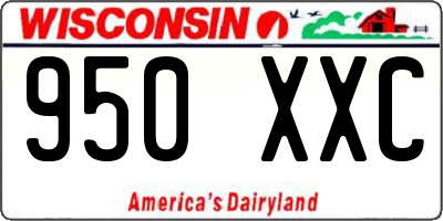 WI license plate 950XXC