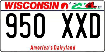 WI license plate 950XXD