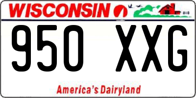 WI license plate 950XXG