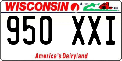 WI license plate 950XXI