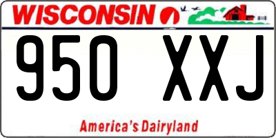 WI license plate 950XXJ