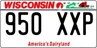 WI license plate 950XXP