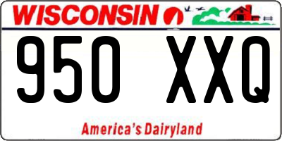 WI license plate 950XXQ