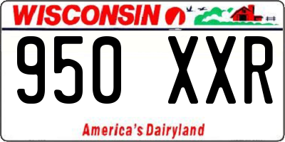 WI license plate 950XXR
