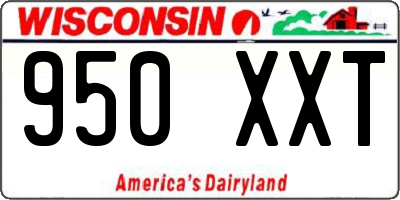WI license plate 950XXT