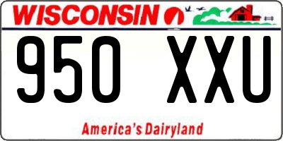 WI license plate 950XXU