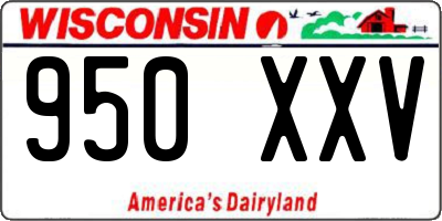 WI license plate 950XXV