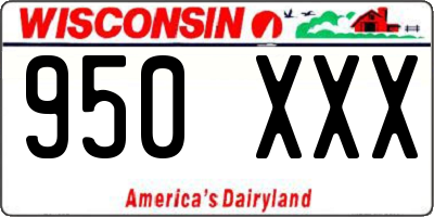 WI license plate 950XXX