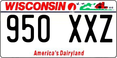 WI license plate 950XXZ