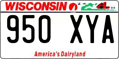 WI license plate 950XYA