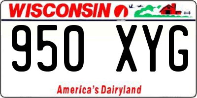 WI license plate 950XYG