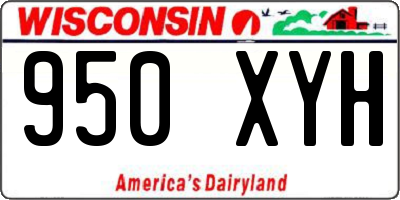 WI license plate 950XYH