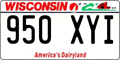 WI license plate 950XYI