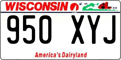 WI license plate 950XYJ