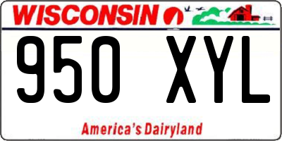 WI license plate 950XYL