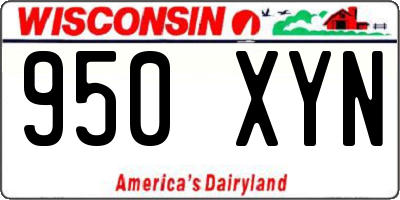 WI license plate 950XYN