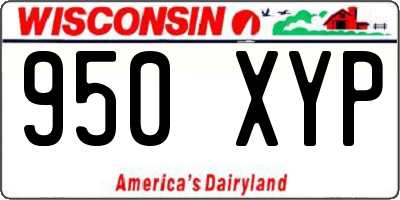 WI license plate 950XYP